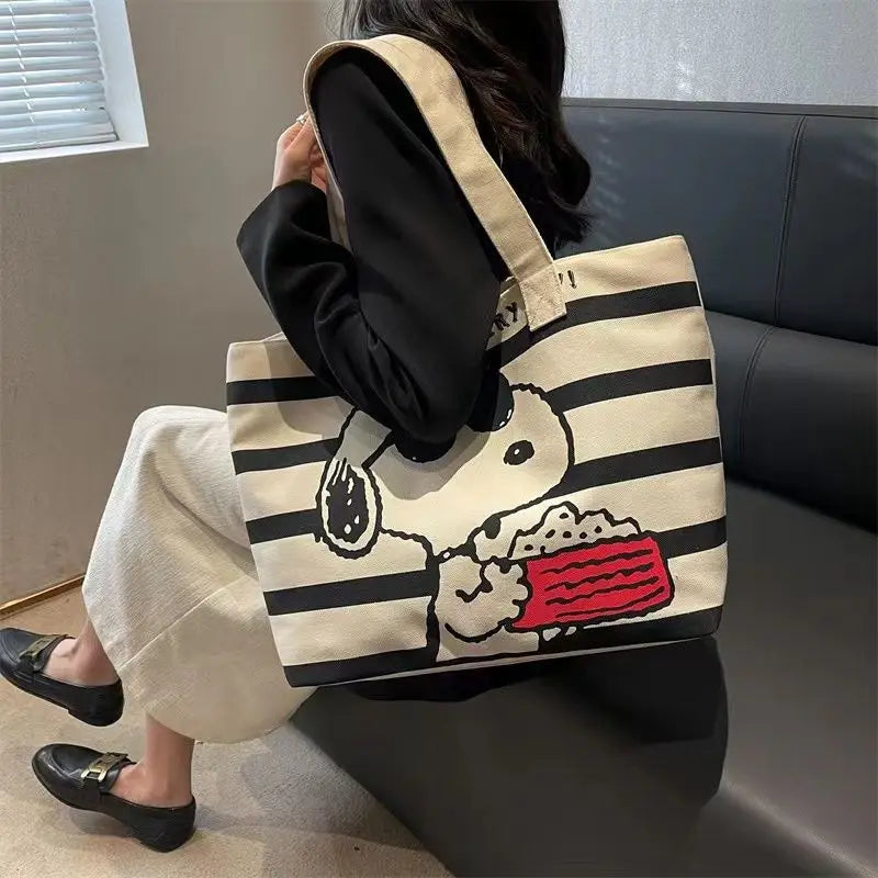 Minnie Mouse Snoopy Cartoon Shoulder Tote Bag