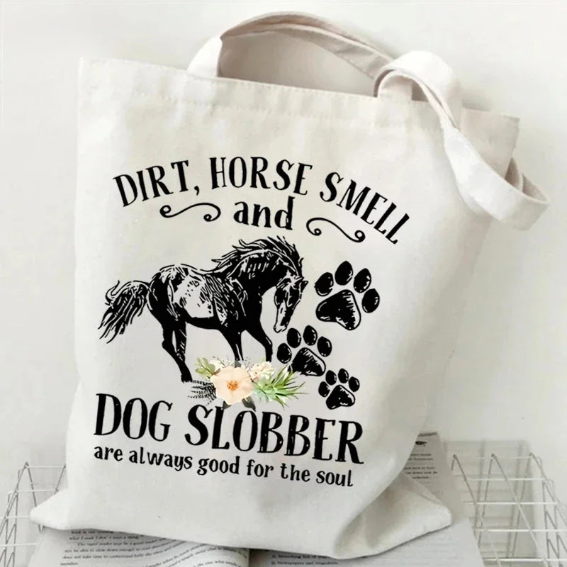 Horse Lover Print Tote Bag