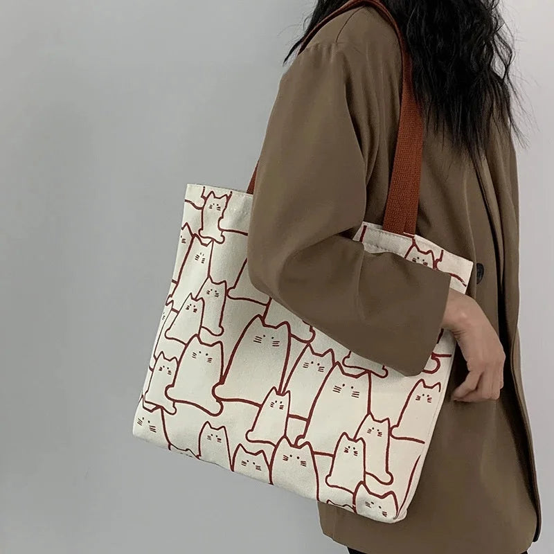 Kitten Lover Canvas Tote Bag