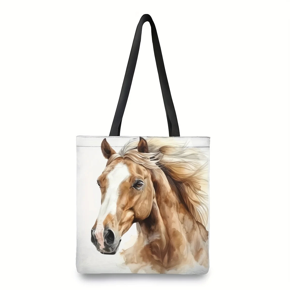 Dynamic Horse Print Tote Bag