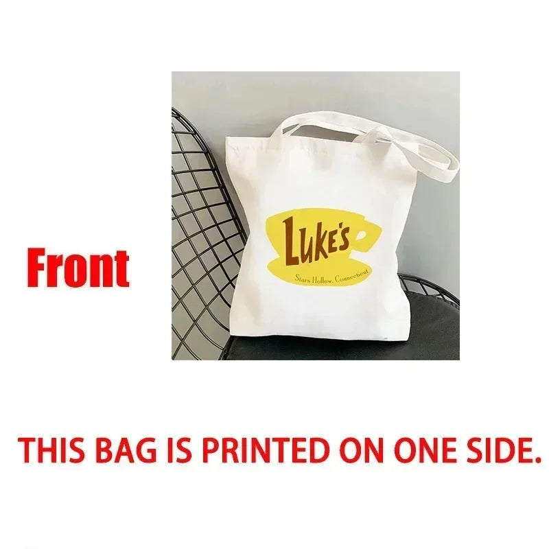 Kawaii Black Cat Graphic Tote Bag