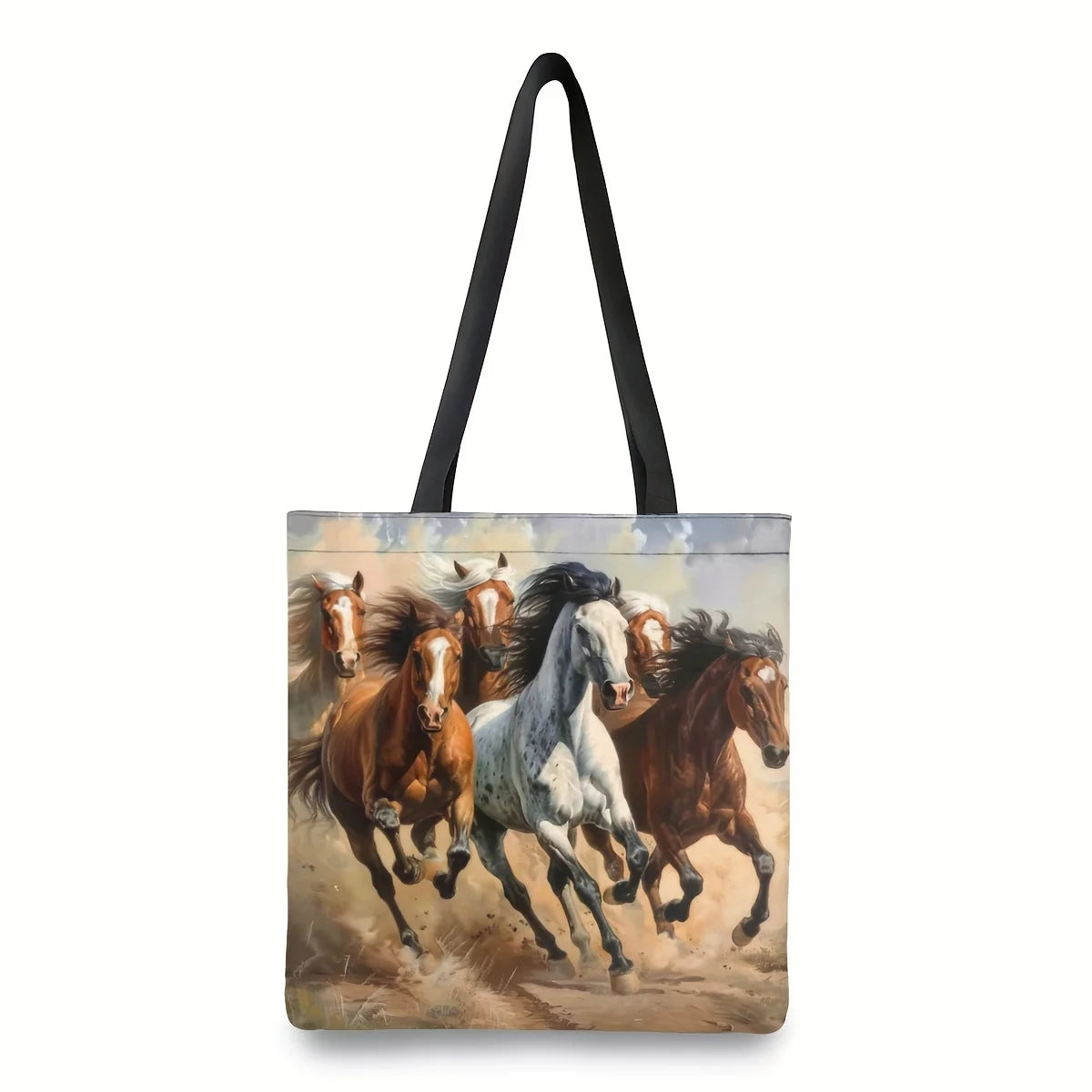 Dynamic Horse Print Tote Bag