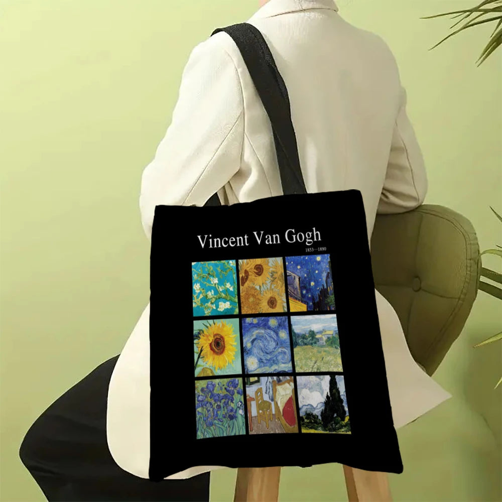 Vincent Van Gogh Lightweight Reusable Linen Tote Bag