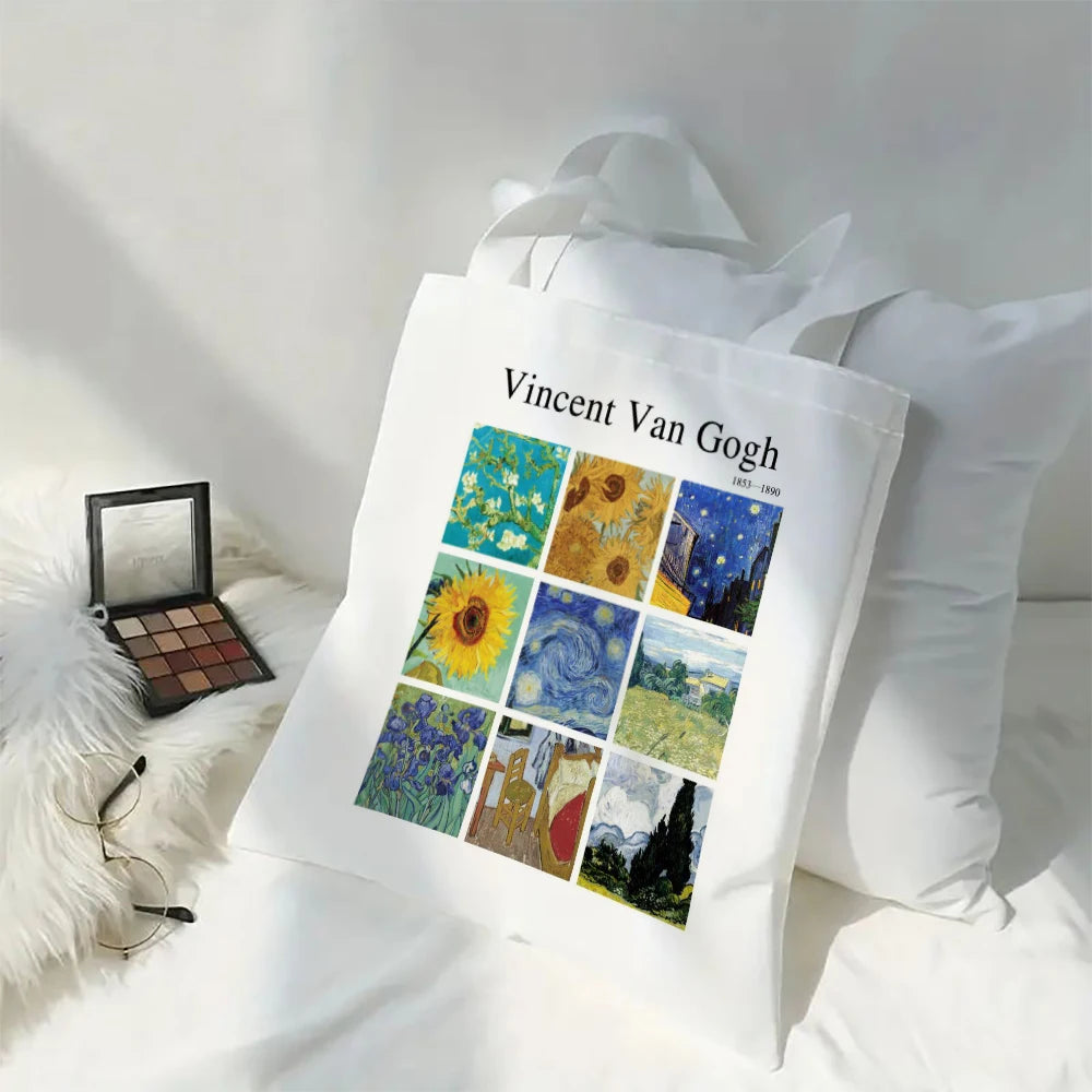 Vincent Van Gogh Lightweight Reusable Linen Tote Bag