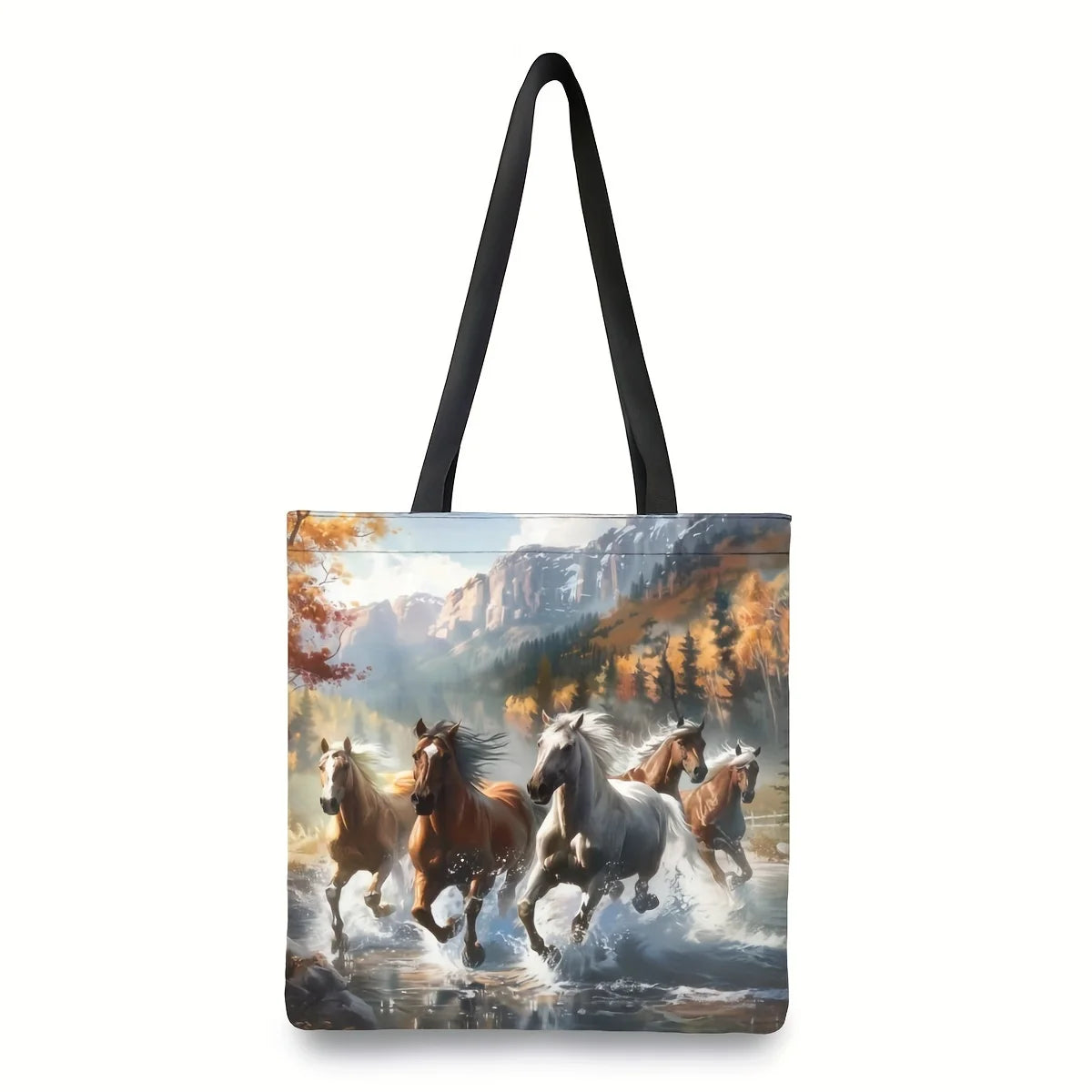Dynamic Horse Print Tote Bag