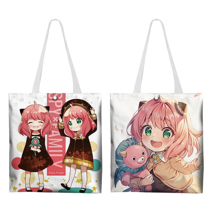 Anya Forger Colorful Canvas Tote Bag