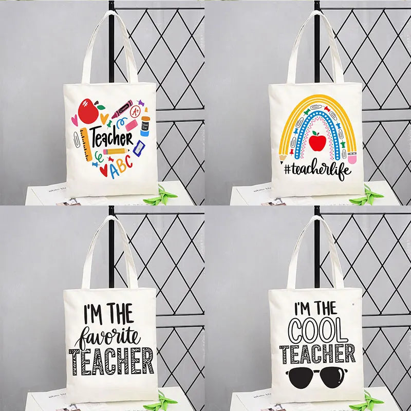 Teacher Love Inspire Canvas Tote Bag
