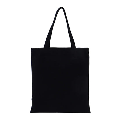Large Capacity Black and White Canvas Shoulder Tote Bag