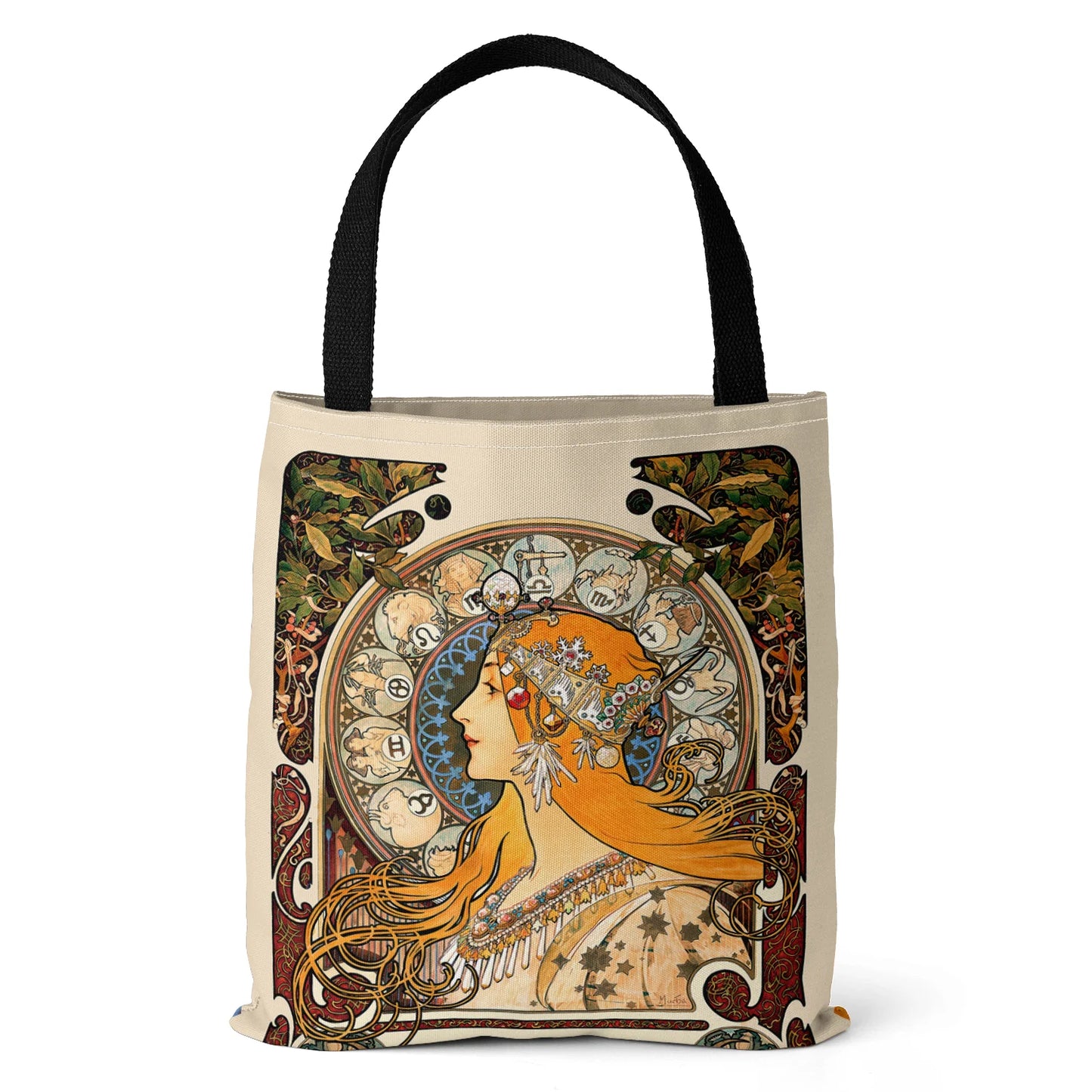 Mucha Series Digital Print Tote