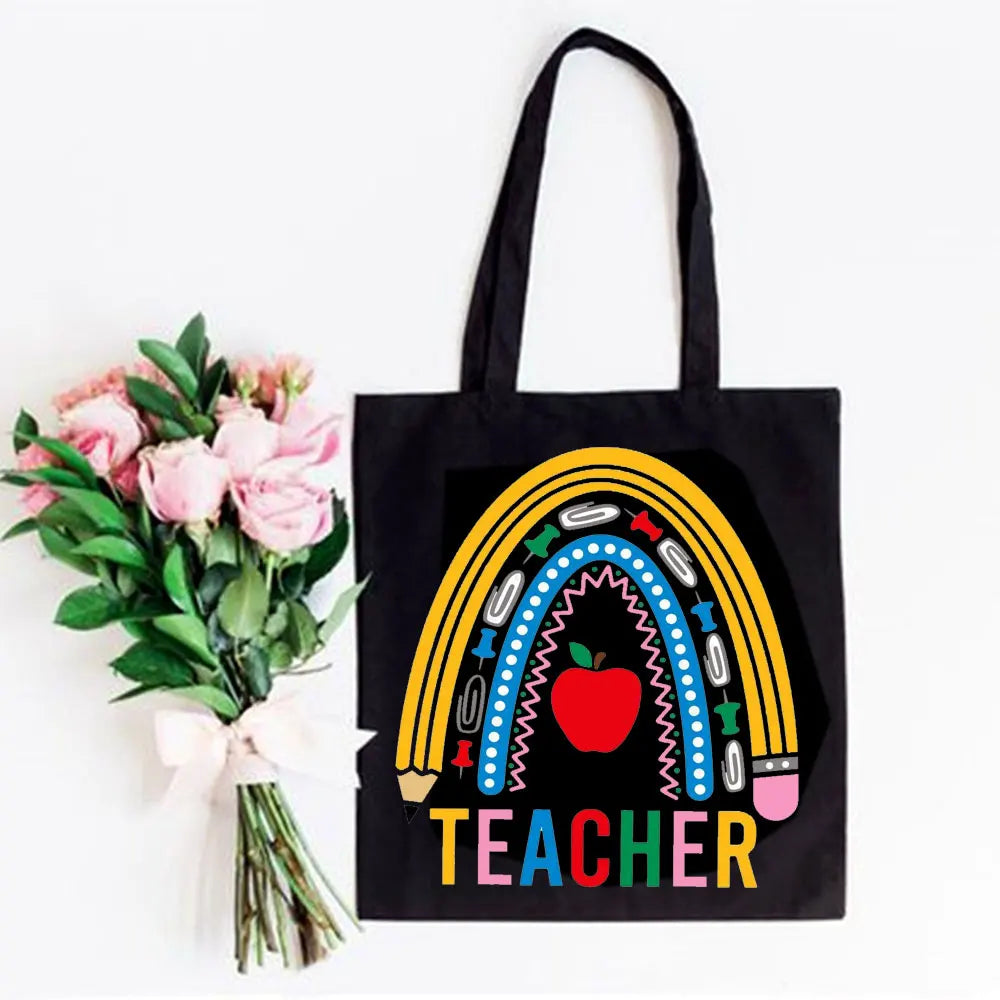 Teacher Love Inspire Canvas Tote Bag