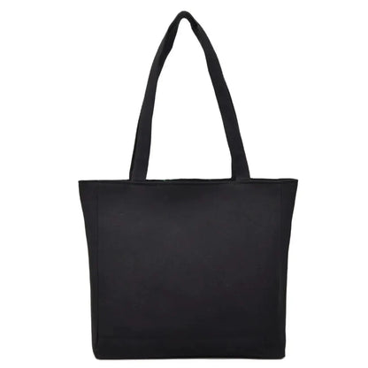 Flower Embroidery Canvas Tote Bag