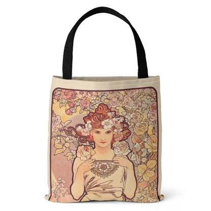 Mucha Series Digital Print Tote