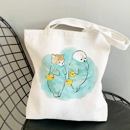 Kawaii Cats Manga Tote Bag