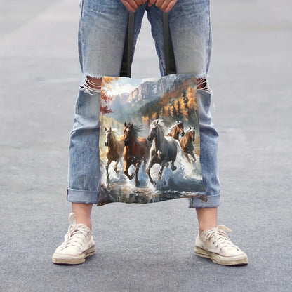 Dynamic Horse Print Tote Bag