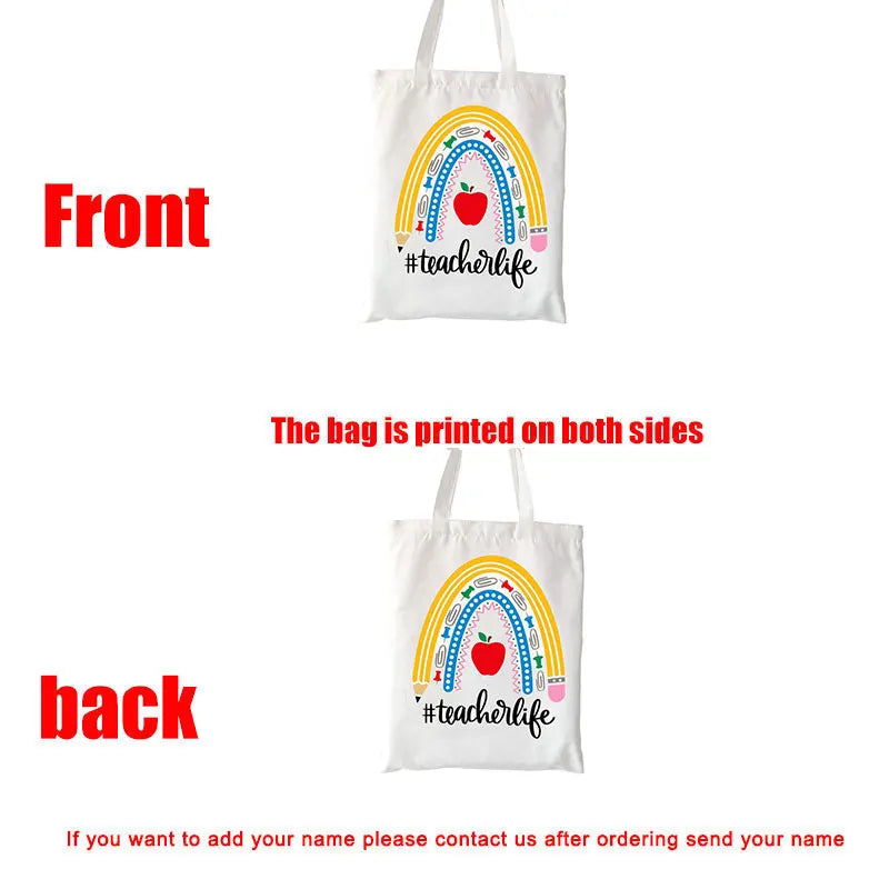 Teacher Love Inspire Canvas Tote Bag