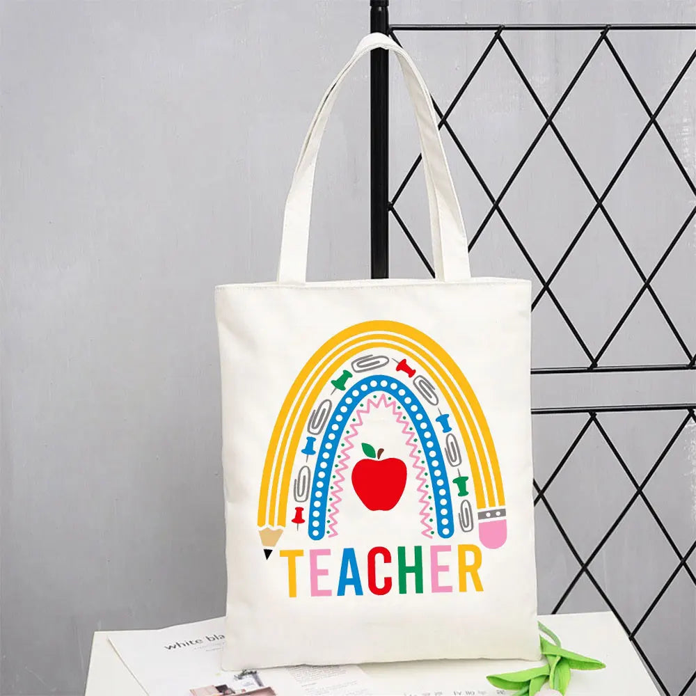 Teacher Love Inspire Canvas Tote Bag