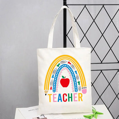 Teacher Love Inspire Canvas Tote Bag