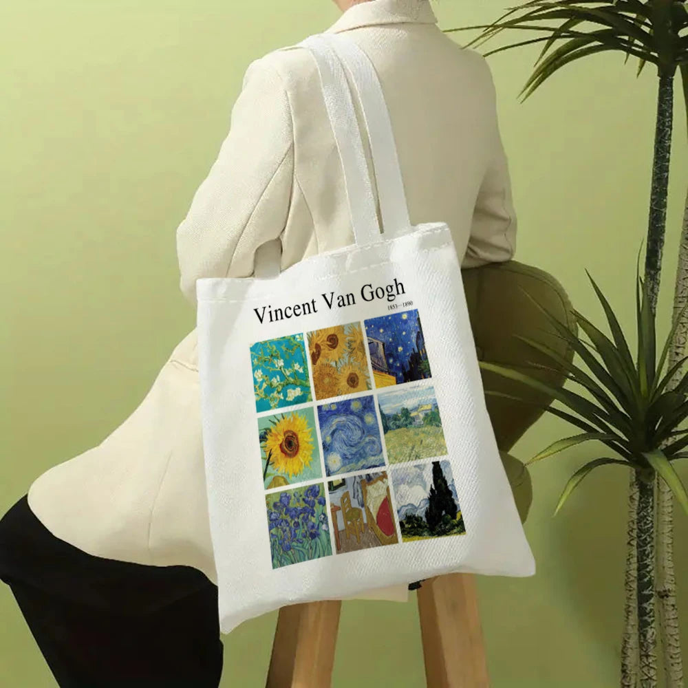 Vincent Van Gogh Lightweight Reusable Linen Tote Bag