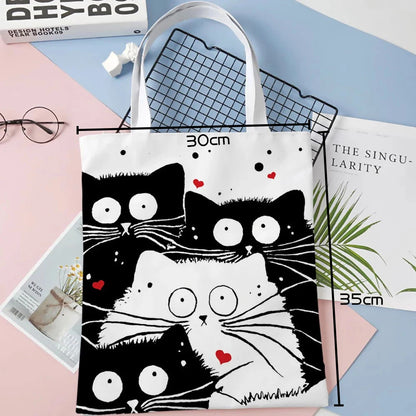 Cute Cat Lover Reusable Tote Bag