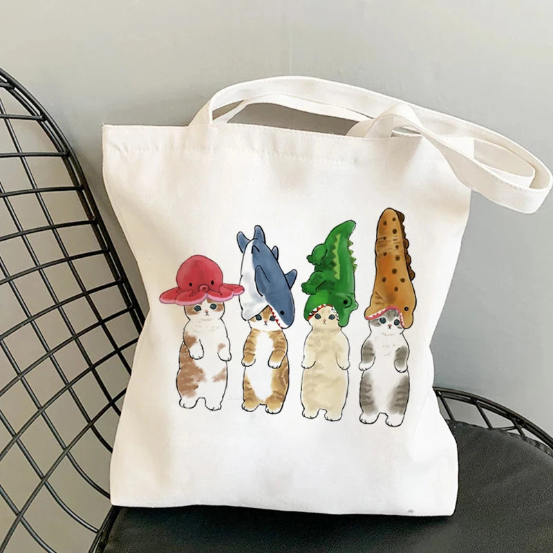 Kawaii Cats Manga Tote Bag