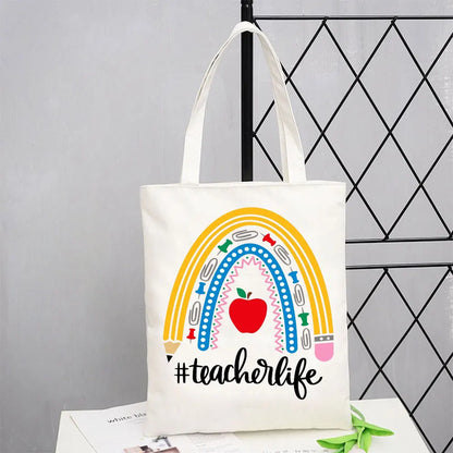 Teacher Love Inspire Canvas Tote Bag