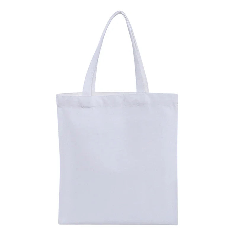Large Capacity Black and White Canvas Shoulder Tote Bag