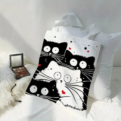 Cute Cat Lover Reusable Tote Bag