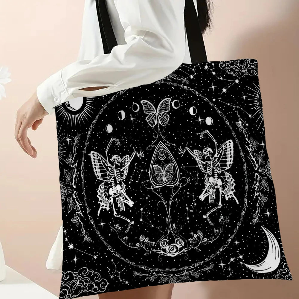 Reusable Mushroom Print Tote Bag