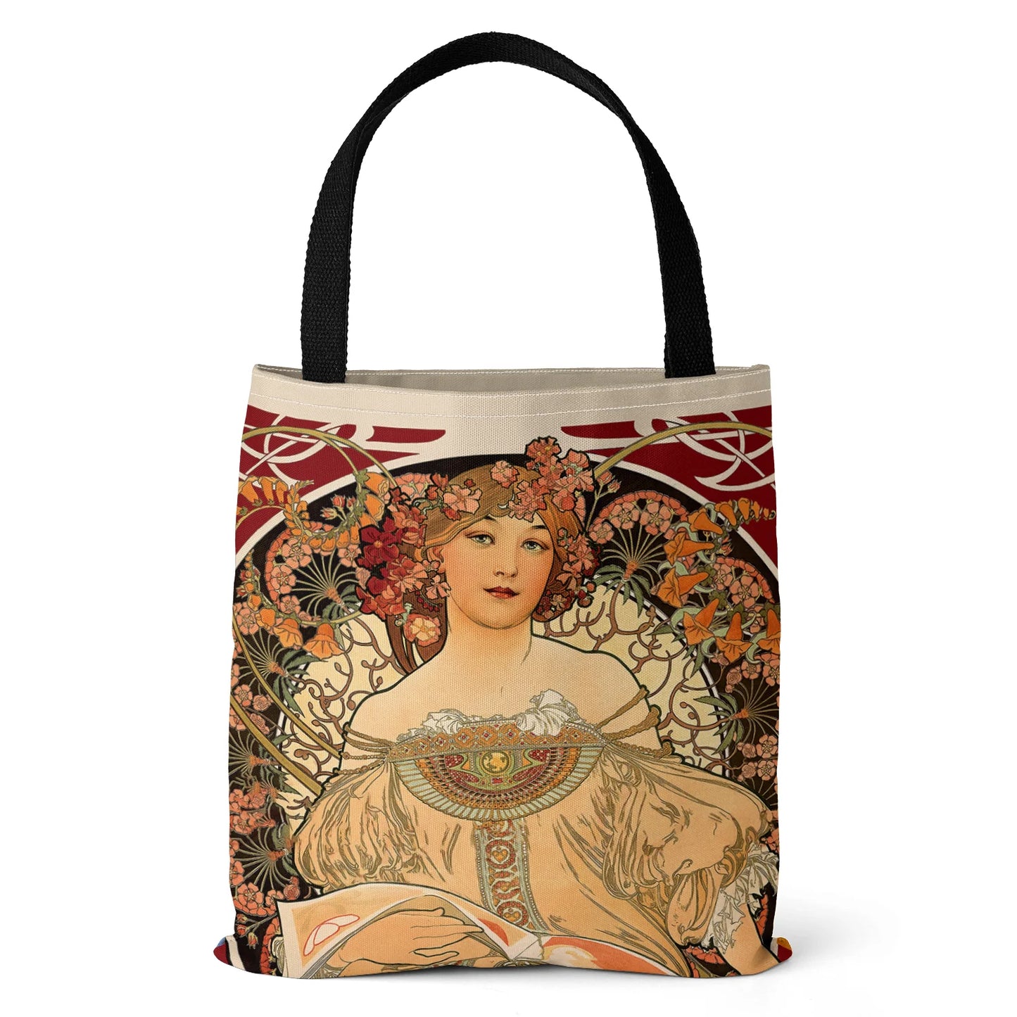 Mucha Series Digital Print Tote
