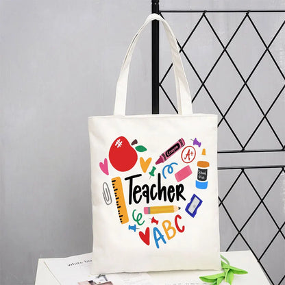 Teacher Love Inspire Canvas Tote Bag